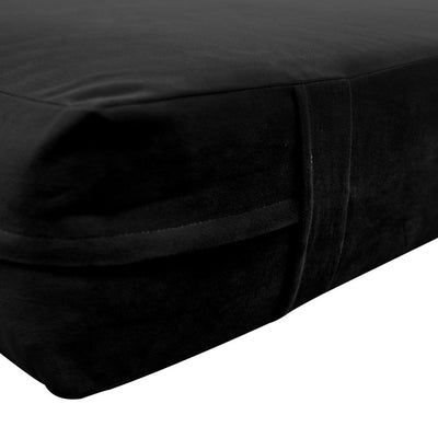 COVER ONLY Model V2 Twin Velvet Knife Edge Indoor Daybed Mattress Cushion AD374