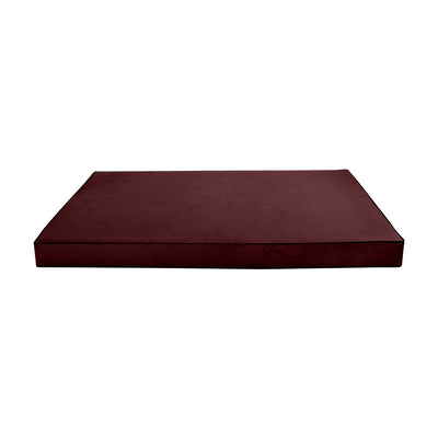 COVER ONLY Model V2 Twin Velvet Contrast Pipe Indoor Daybed Mattress Cushion AD368