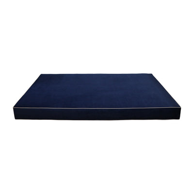 COVER ONLY Model V2 Twin Velvet Contrast Pipe Indoor Daybed Mattress Cushion AD373