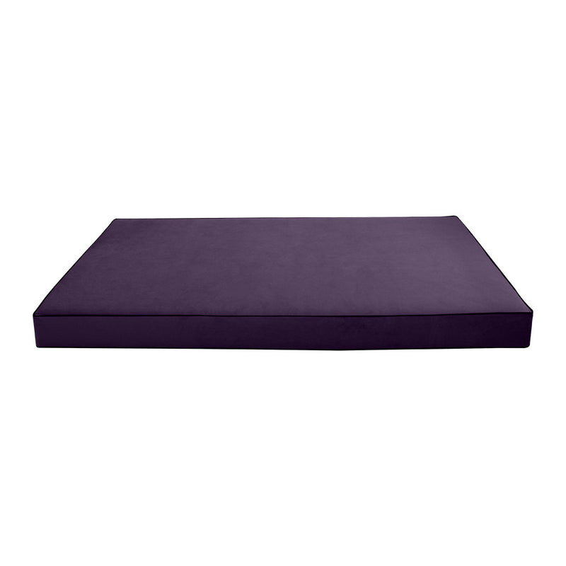 COVER ONLY Model V2 Twin-XL Velvet Contrast Pipe Indoor Daybed Mattress Cushion AD339