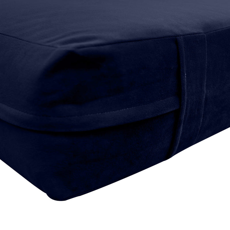 COVER ONLY Model V3 Twin Velvet Knife Edge Indoor Daybed Mattress Cushion AD373