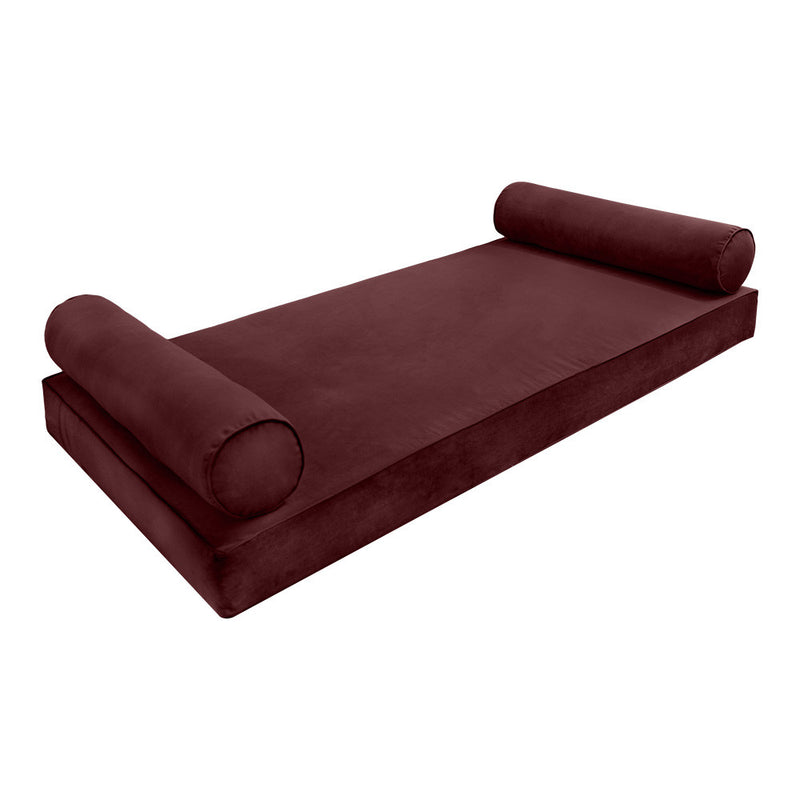 COVER ONLY Model V5 Twin Velvet Same Pipe Indoor Mattress Bolster Pillow AD368