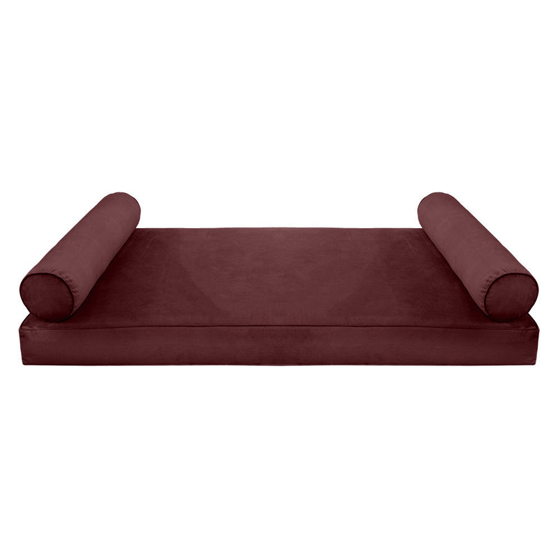 COVER ONLY Model V5 Twin Velvet Same Pipe Indoor Mattress Bolster Pillow AD368