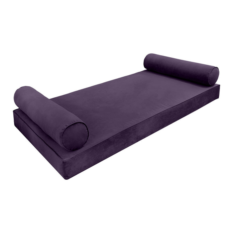 COVER ONLY Model V5 Twin-XL Velvet Same Pipe Indoor Mattress Bolster Pillow AD339