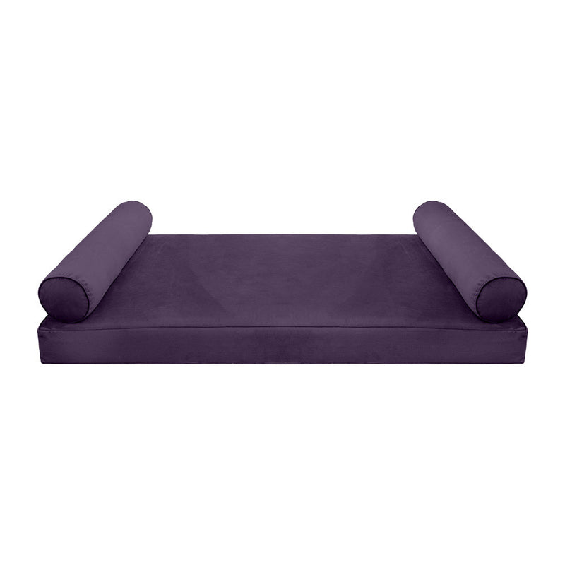 COVER ONLY Model V5 Twin-XL Velvet Same Pipe Indoor Mattress Bolster Pillow AD339