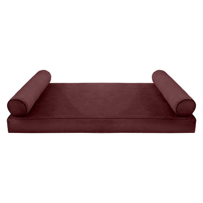 COVER ONLY Model V5 Twin-XL Velvet Same Pipe Indoor Mattress Bolster Pillow AD368