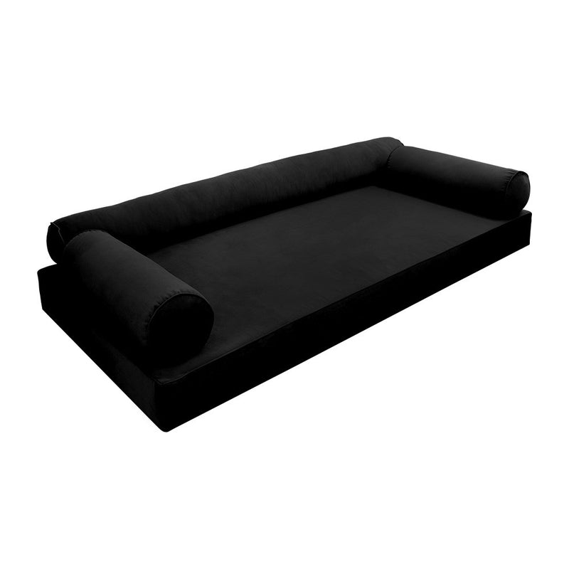 COVER ONLY Model V6 Twin Velvet Same Pipe Indoor Mattress Bolster Pillow AD374