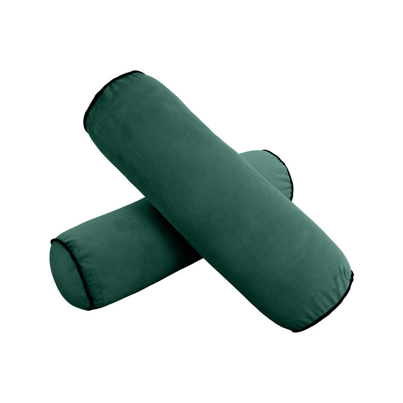 COVER ONLY Model V6 Twin-XL Velvet Contrast Pipe Indoor Mattress Pillow AD317