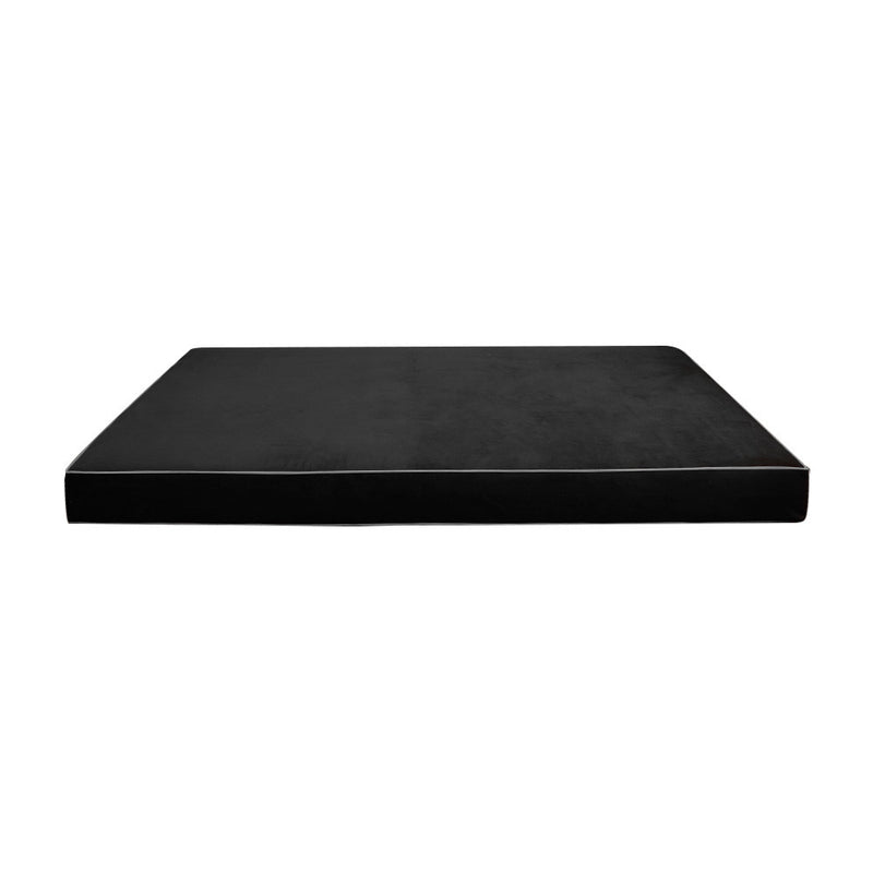 Model V1 Twin Velvet Contrast Indoor Daybed Mattress Cushion Complete Set AD350