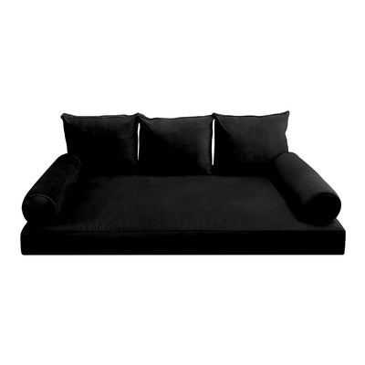 Model V3 Twin-XL Velvet Same Pipe Indoor Daybed Mattress Pillow Complete Set AD374