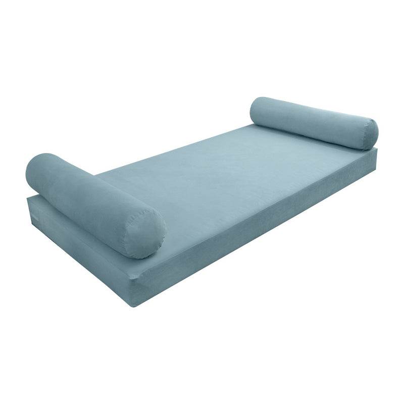 Model V5 Twin Velvet Knife Edge Indoor Daybed Mattress Pillow Complete Set AD355