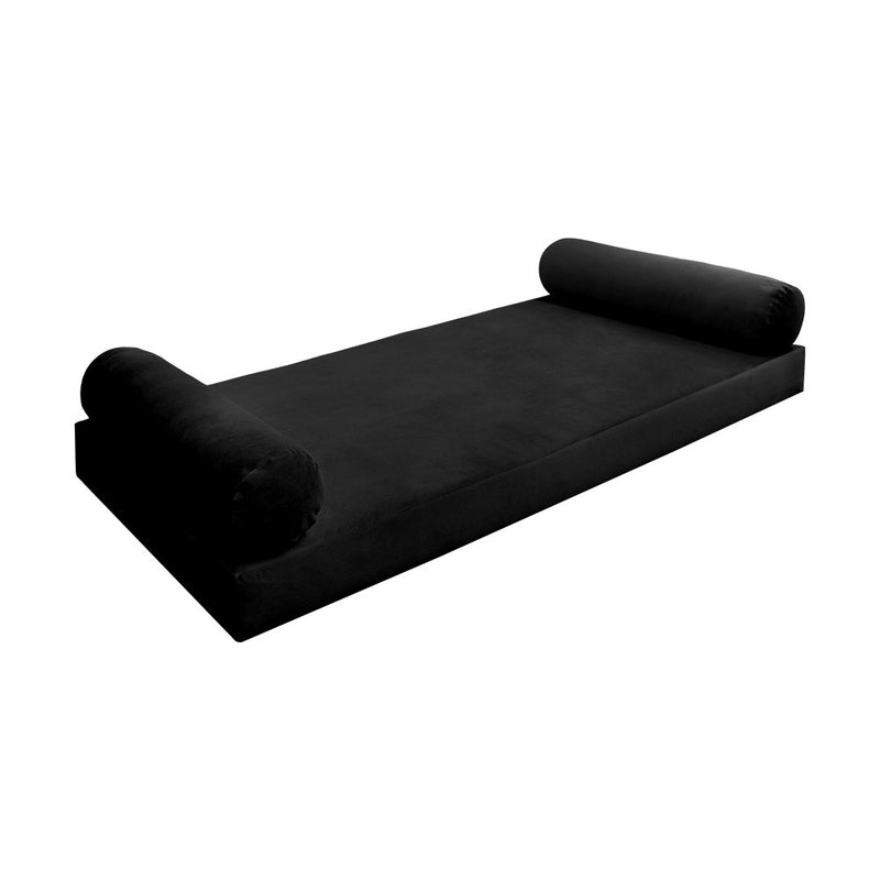 Model V5 Twin Velvet Knife Edge Indoor Daybed Mattress Pillow Complete Set AD374