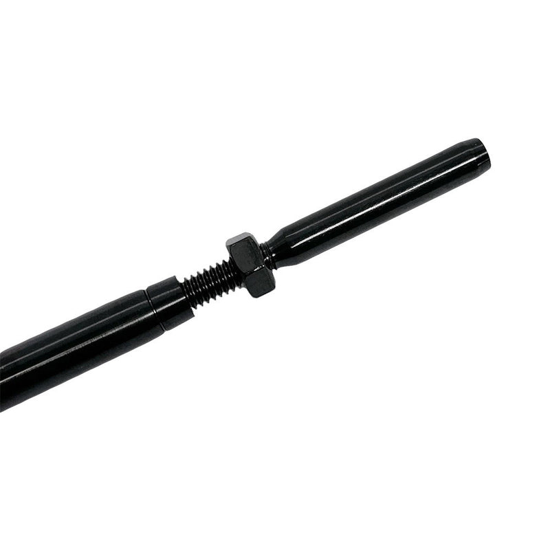 Black Oxide T316 SS Hand Swage Jaw Life Line Turnbuckle for 1/8" Cable Rail