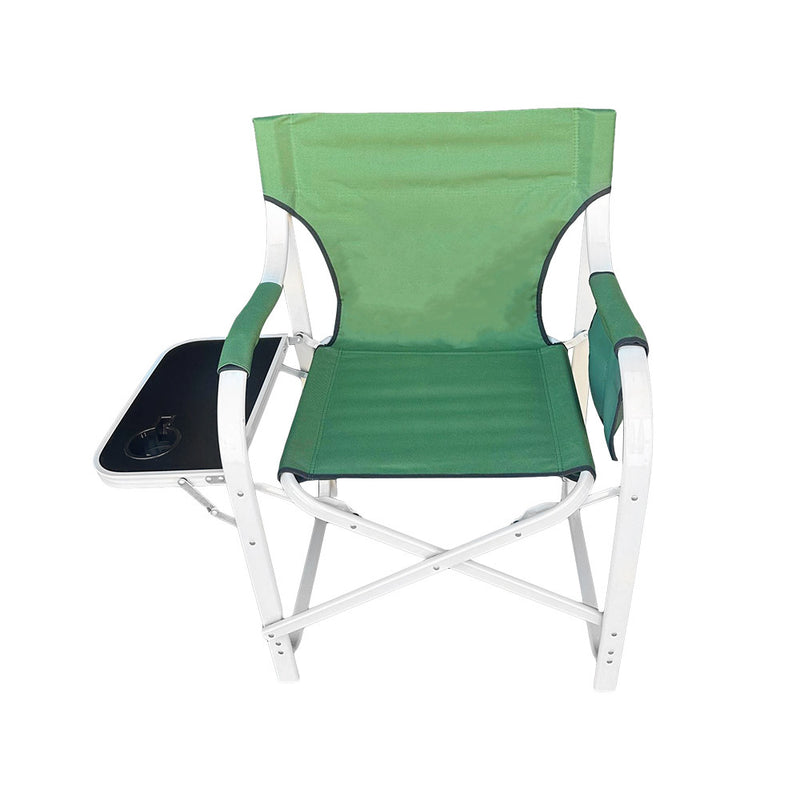 Folding Camping Chair W/ Side Table, Portable Lightweight Director Chair 350 Lbs