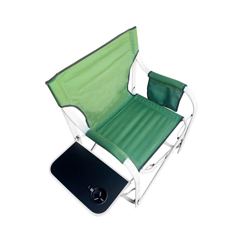 Folding Camping Chair W/ Side Table, Portable Lightweight Director Chair 350 Lbs