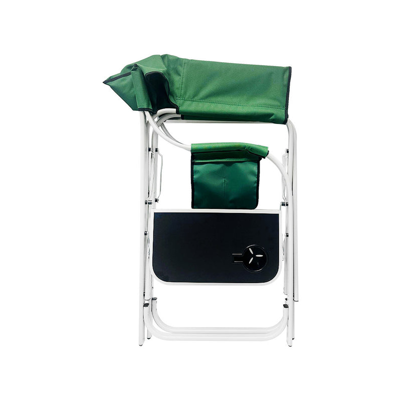 Folding Camping Chair W/ Side Table, Portable Lightweight Director Chair 350 Lbs