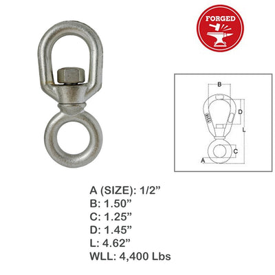 Chain Swivel FED SPEC Drop Forged Stainless Steel T316